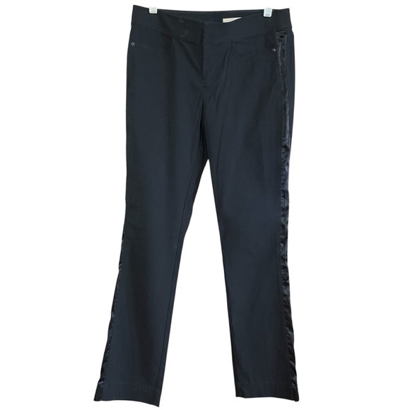 DKNY Black Tuxedo pants with Satin trim. Sz.6p Party, Work, Business, Wedding - Picture 1 of 11